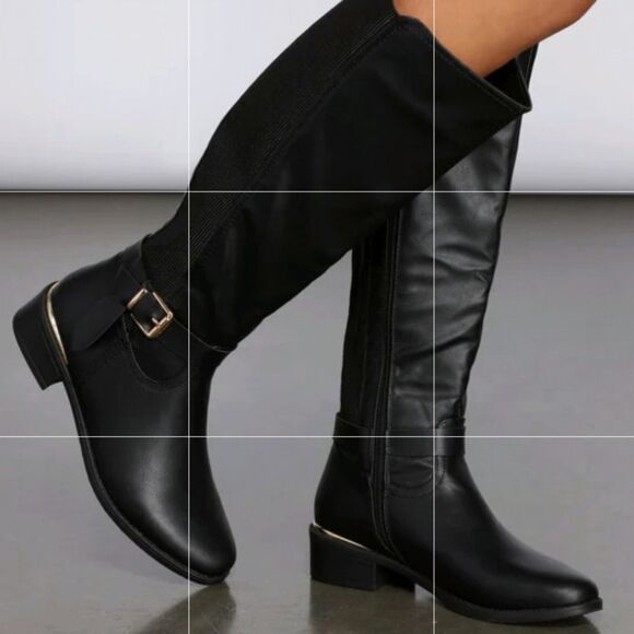 FRANCO SARTOL-COUNTRY WOMEN"S ROUND TOE LEATHER KNEE LENGTH BOOT - Picture 1 of 12